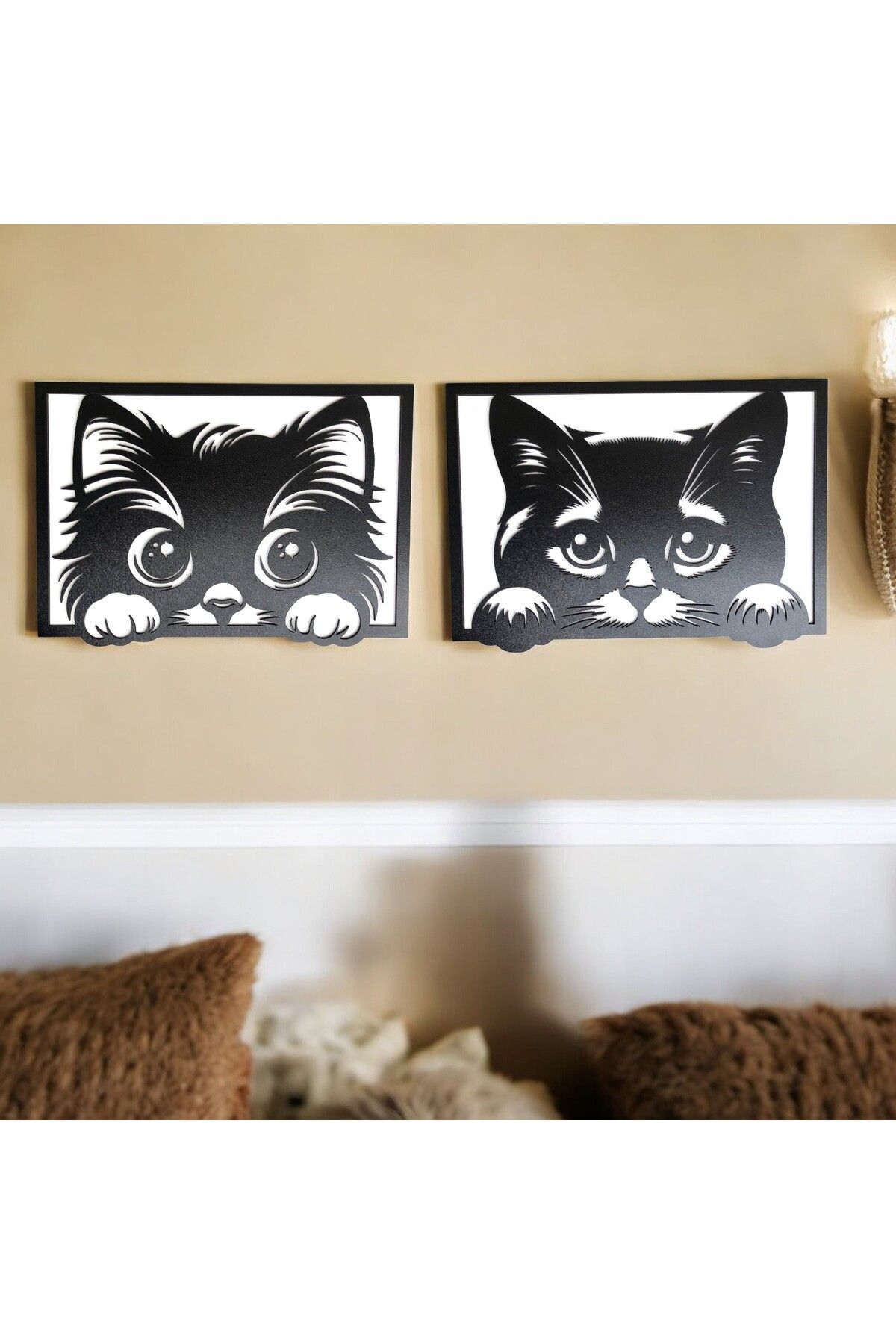 Kedi duvar panosu (2'li)