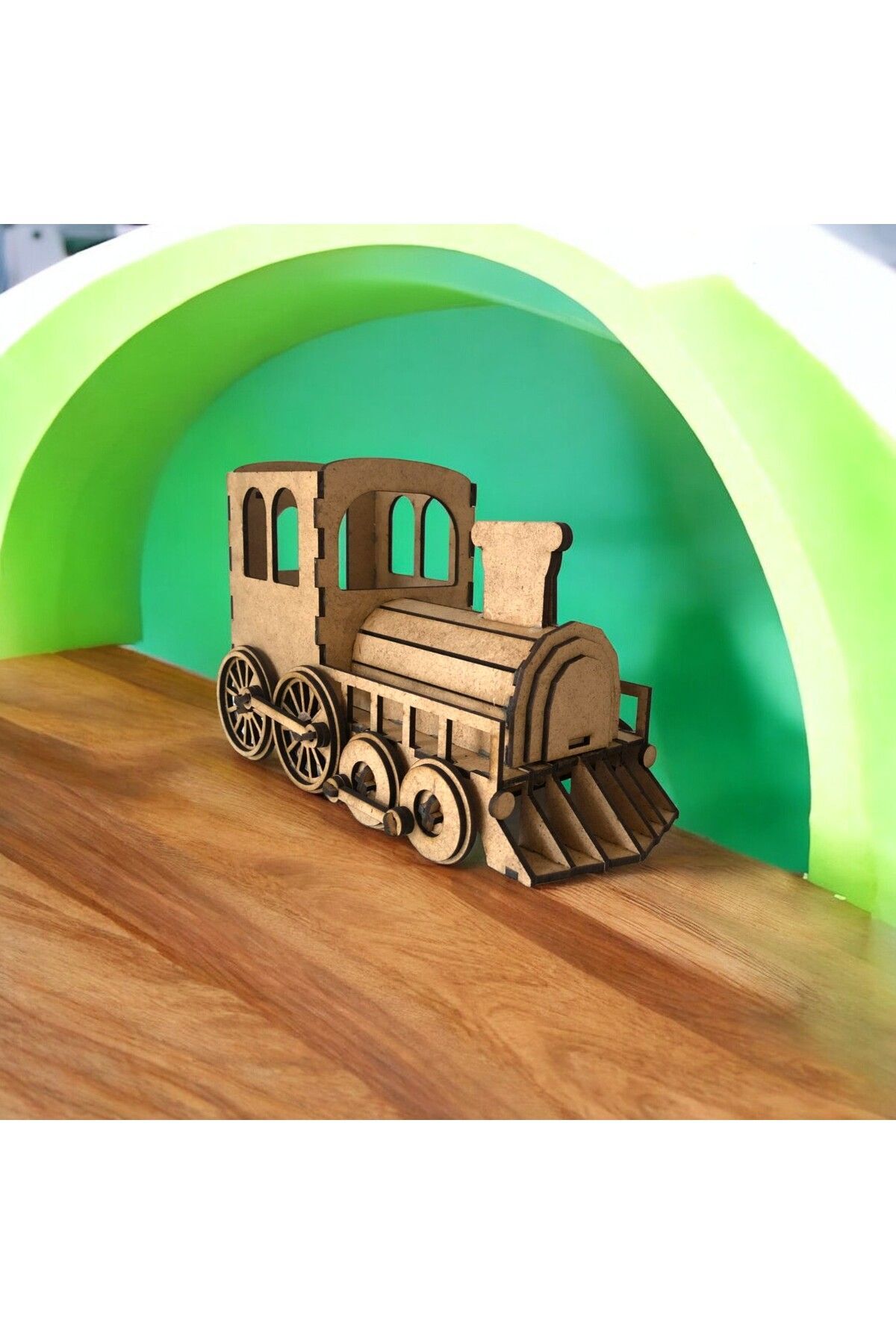 Ahşap Maket Tren Seti (De-monte)