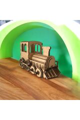 Ahşap Maket Tren Seti (De-monte)